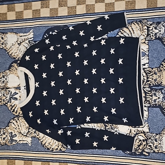 Willow & Clay sweater swifty star print pullover long sleeve - Picture 1 of 4